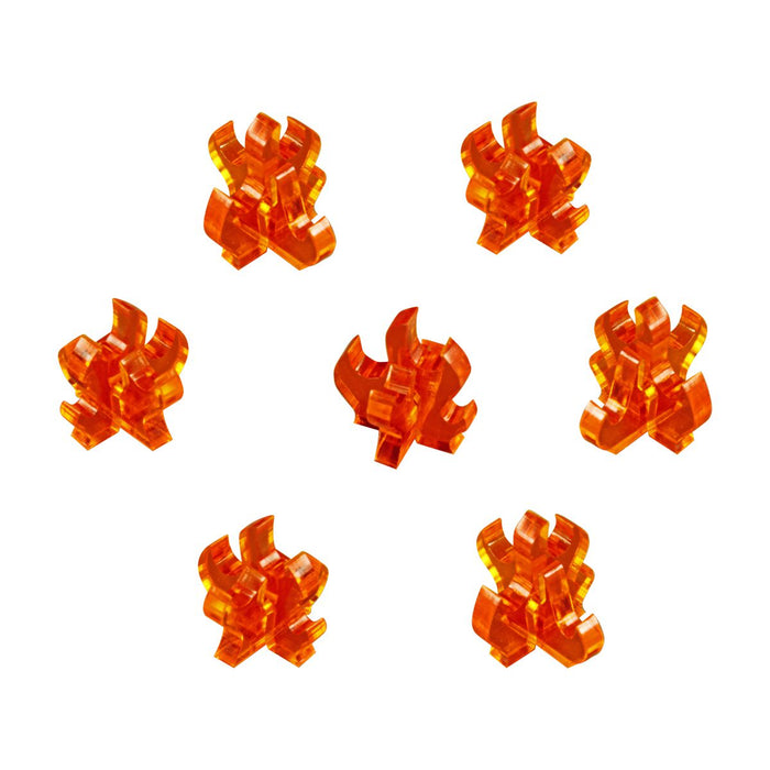 LITKO Flame Markers, Small, Fluorescent Amber (7)-Tokens-LITKO Game Accessories