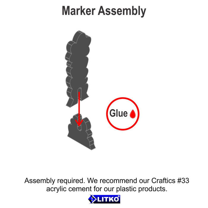 LITKO Smoke Column Markers, Medium, Translucent Grey (5)-Tokens-LITKO Game Accessories