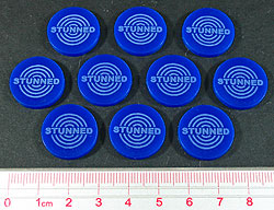 LITKO Stunned Tokens, Blue (10)-Tokens-LITKO Game Accessories