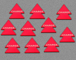LITKO Charge Tokens, Red (10)-Tokens-LITKO Game Accessories