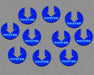 LITKO Routed Tokens, Blue (10)-Tokens-LITKO Game Accessories