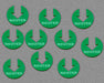 LITKO Routed Tokens, Green (10)-Tokens-LITKO Game Accessories