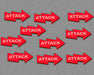 LITKO Attack Tokens, Red (10)-Tokens-LITKO Game Accessories