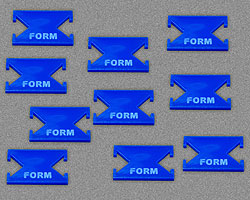 LITKO Form Tokens, Blue (10)-Tokens-LITKO Game Accessories