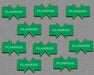 LITKO Flanked Tokens, Green (10)-Tokens-LITKO Game Accessories