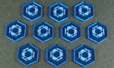 LITKO Space Mine Tokens, Fluorescent Blue (10)-Tokens-LITKO Game Accessories