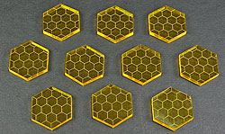 Space Shield Tokens, Transparent Yellow (10) - LITKO Game Accessories