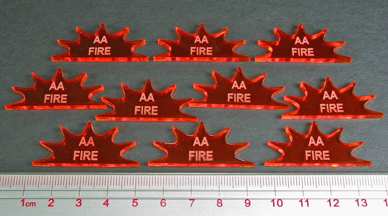 LITKO Anti-Aircraft Fire Tokens, Fluorescent Amber (10)-Tokens-LITKO Game Accessories
