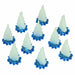 LITKO Splash Markers, Mini, Translucent White & Fluorescent Blue (10)-Tokens-LITKO Game Accessories