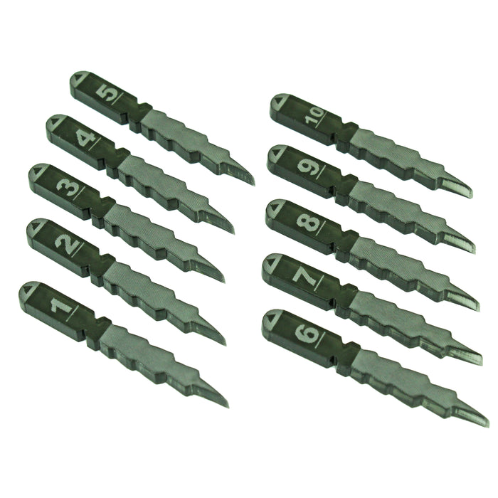 Numbered Naval Torpedoes, Translucent Grey (10)-Tokens-LITKO Game Accessories