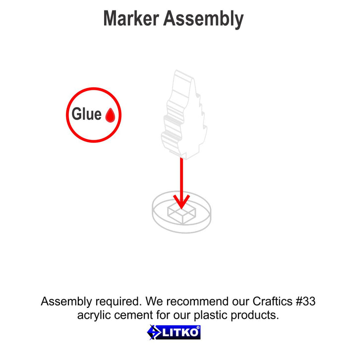 LITKO Splash Markers, Micro, Translucent White & Clear (10)-Tokens-LITKO Game Accessories