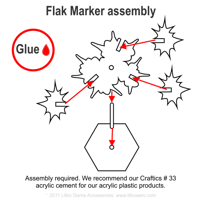 LITKO Flak Markers, Multi-Color (3) - LITKO Game Accessories