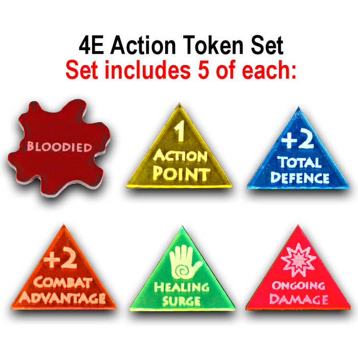 4E Action Token Set, Multi Color (30)-Tokens-LITKO Game Accessories