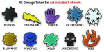4E Damage Token Set, Multi-Color (10) - LITKO Game Accessories