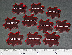 LITKO Bloodied Tokens, Translucent Red (10)-Tokens-LITKO Game Accessories
