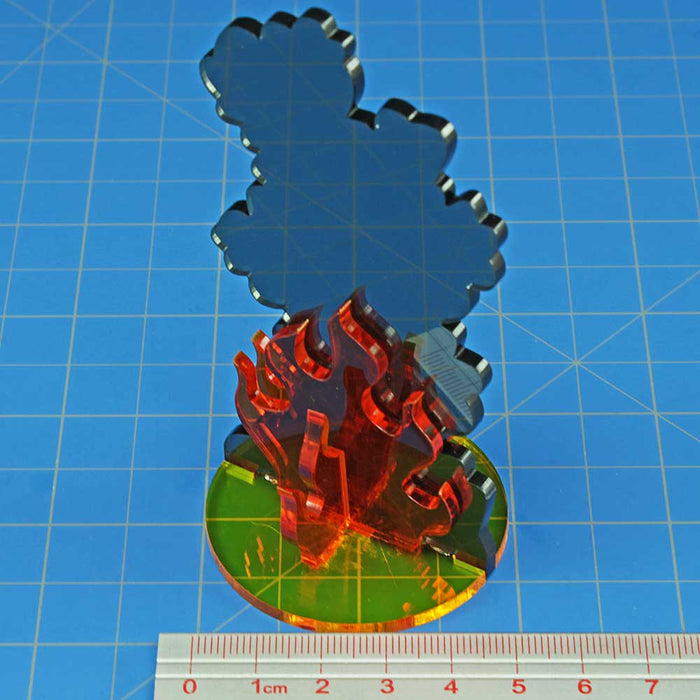 LITKO Flaming Wreckage Marker, Extra Large-Tokens-LITKO Game Accessories