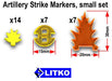 LITKO Artillery Strike Markers, Small (7)-Tokens-LITKO Game Accessories