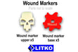 LITKO Wound Markers, Ivory & Red (5)-Tokens-LITKO Game Accessories