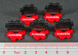 LITKO Immobilized Markers, Black & Red (5)-Tokens-LITKO Game Accessories
