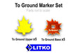 LITKO To-Ground Marker Set, Multi-Color (5)-Tokens-LITKO Game Accessories