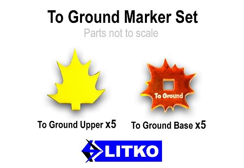 LITKO To-Ground Marker Set, Multi-Color (5)-Tokens-LITKO Game Accessories