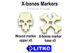 LITKO Crossbones Markers, Ivory (5)-Tokens-LITKO Game Accessories