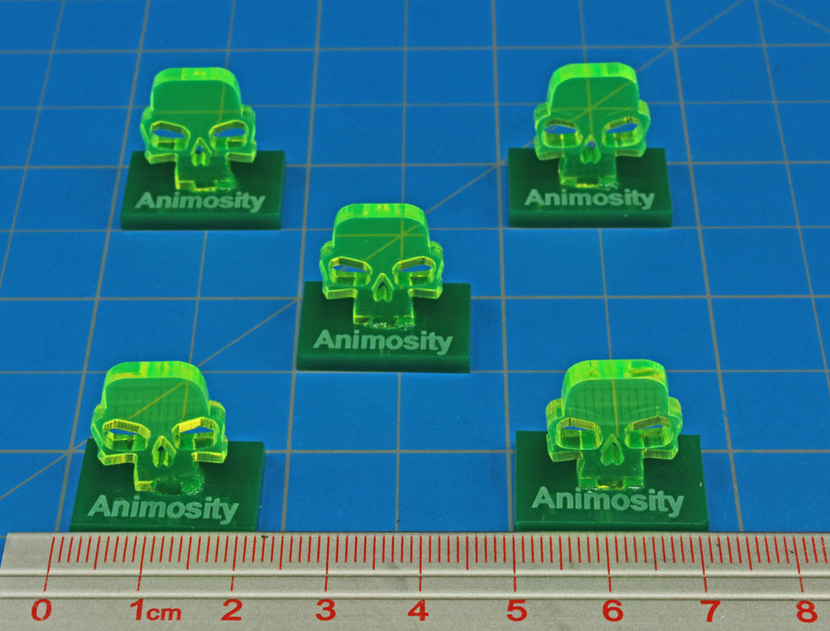 LITKO Animosity Marker Set, Fluorescent Green (5)-Tokens-LITKO Game Accessories