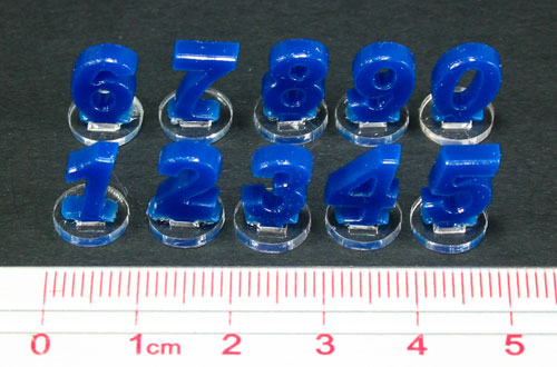 Micro Number, Blue (10)-Tokens-LITKO Game Accessories