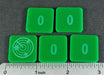 LITKO Numbered 0 Blip Set, Green (5)-Tokens-LITKO Game Accessories