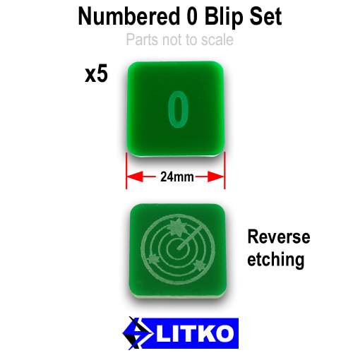LITKO Numbered 0 Blip Set, Green (5) - LITKO Game Accessories