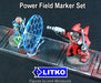 LITKO Power Field Markers, Transparent Light Blue (3)-Tokens-LITKO Game Accessories
