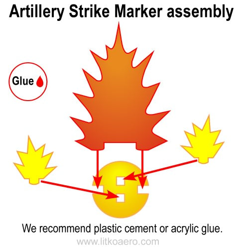 LITKO Artillery Strike Markers, Medium (5)-Tokens-LITKO Game Accessories