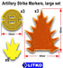 LITKO Artillery Strike Markers, Large (3)-Tokens-LITKO Game Accessories