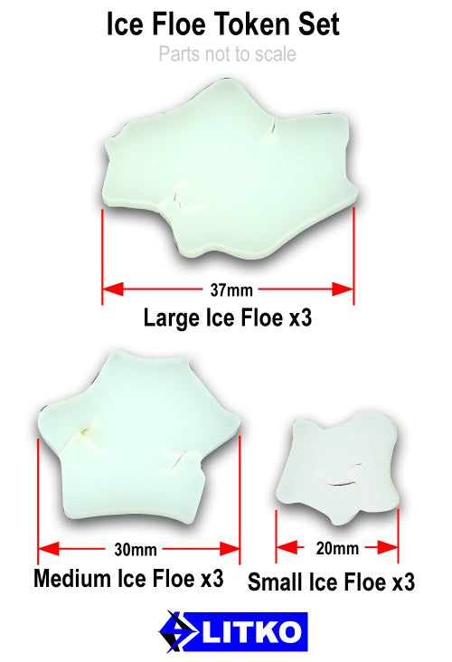 LITKO Ice Floe Token Sets (9)-Tokens-LITKO Game Accessories