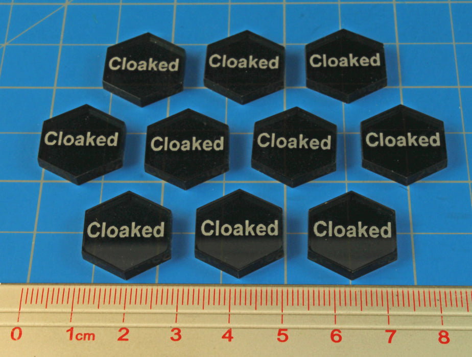LITKO Cloaked Token Set, Translucent Grey (10)-Tokens-LITKO Game Accessories