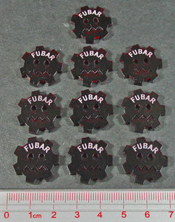 LITKO FUBAR Tokens, Translucent Red (10)-Tokens-LITKO Game Accessories