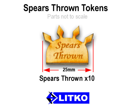 LITKO Spears Thrown (10)-Tokens-LITKO Game Accessories