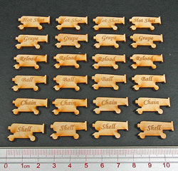 Cannon Reload Set, Natural Wood (24)-Tokens-LITKO Game Accessories
