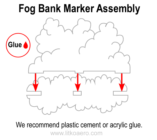 Fog Bank Markers, Transparent White (3) - LITKO Game Accessories