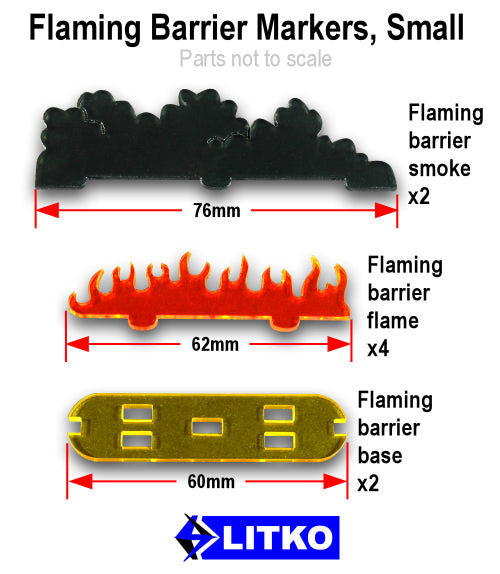 Flaming Barrier, Small (2)-Tokens-LITKO Game Accessories