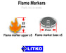 Flame Marker, Fluorescent Orange (5)-Tokens-LITKO Game Accessories