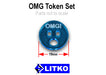 LITKO OMG Tokens, Fluorescent Blue (10)-Tokens-LITKO Game Accessories