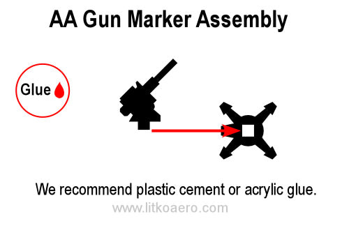 AA Gun Markers, Black (5)-Tokens-LITKO Game Accessories