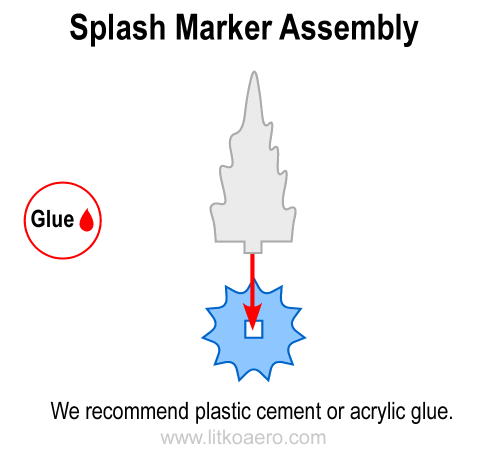 LITKO Splash Markers, Small, Translucent White & Fluorescent Blue  (5) - LITKO Game Accessories