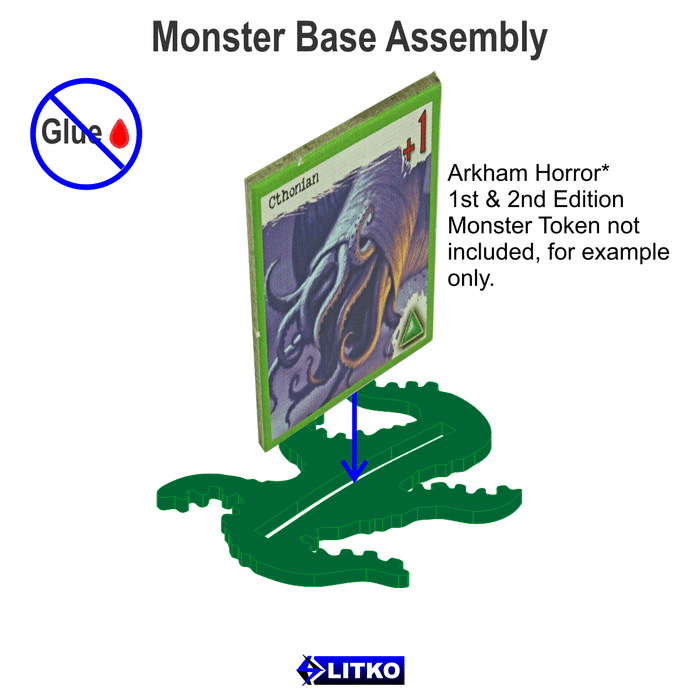 LITKO Monster Base, Translucent Green (8) - LITKO Game Accessories