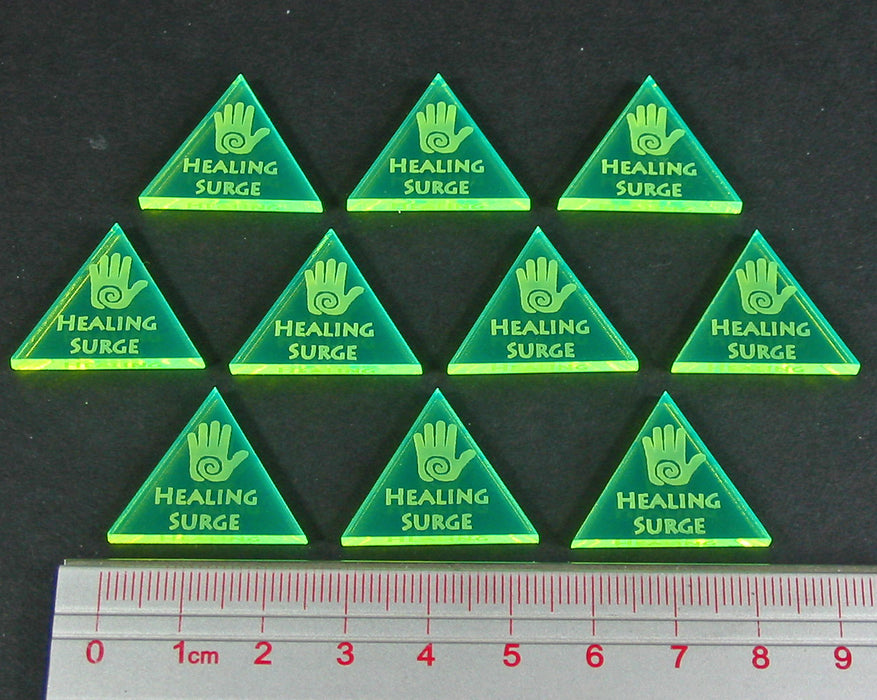 LITKO Healing Surge Tokens, Fluorescent Green (10)-Tokens-LITKO Game Accessories