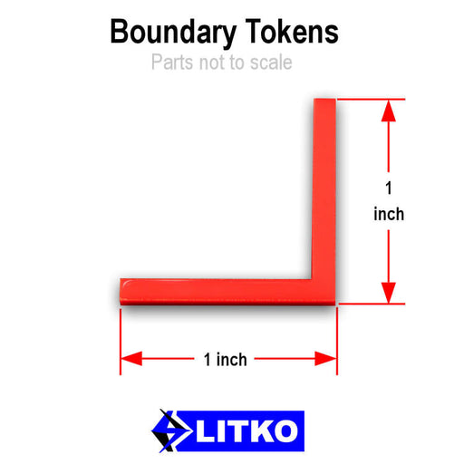 LITKO Boundary Tokens, Fluorescent Orange (12)-Tokens-LITKO Game Accessories