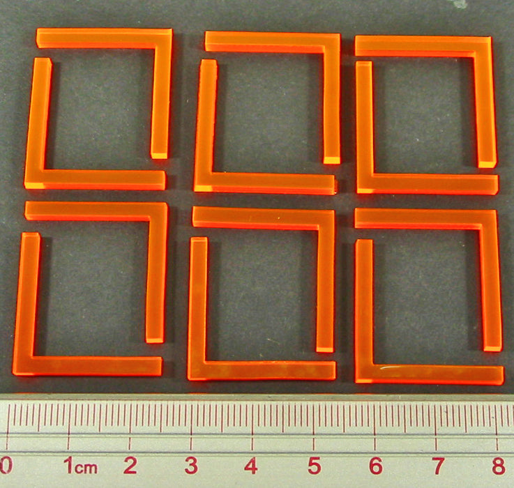 LITKO Boundary Tokens, Fluorescent Orange (12)-Tokens-LITKO Game Accessories