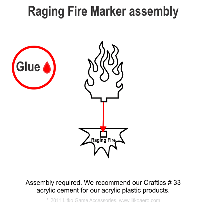 Raging Fire Markers (5) - LITKO Game Accessories