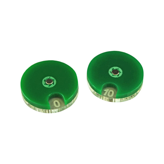 LITKO Circular Combat Dials Numbered 0-10, Green (2)-Status Dials-LITKO Game Accessories